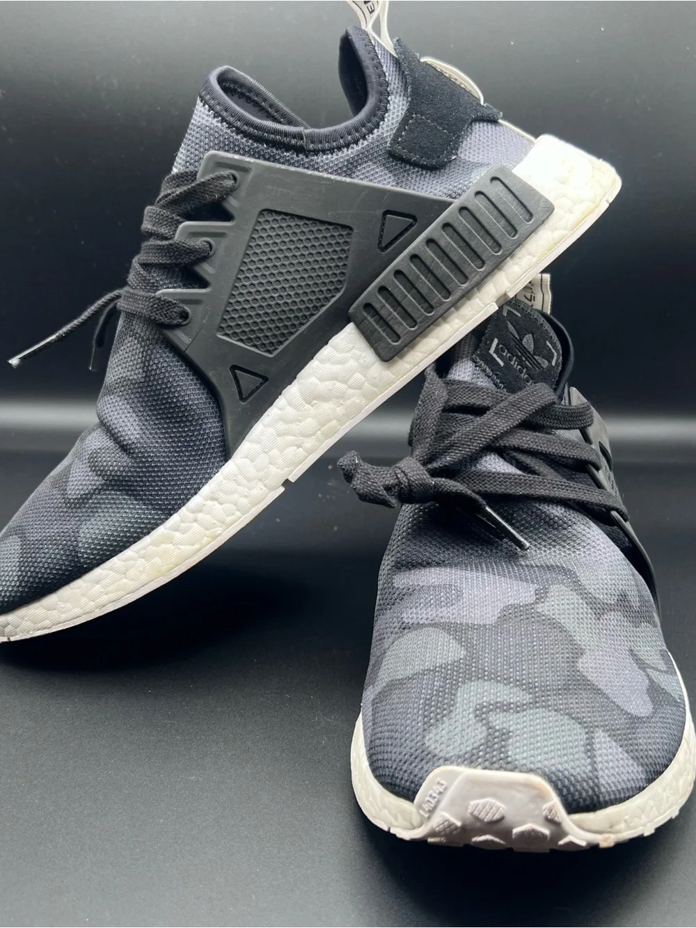 adidas Men’s Black & Gray Camo NMD_R1 Sneakers